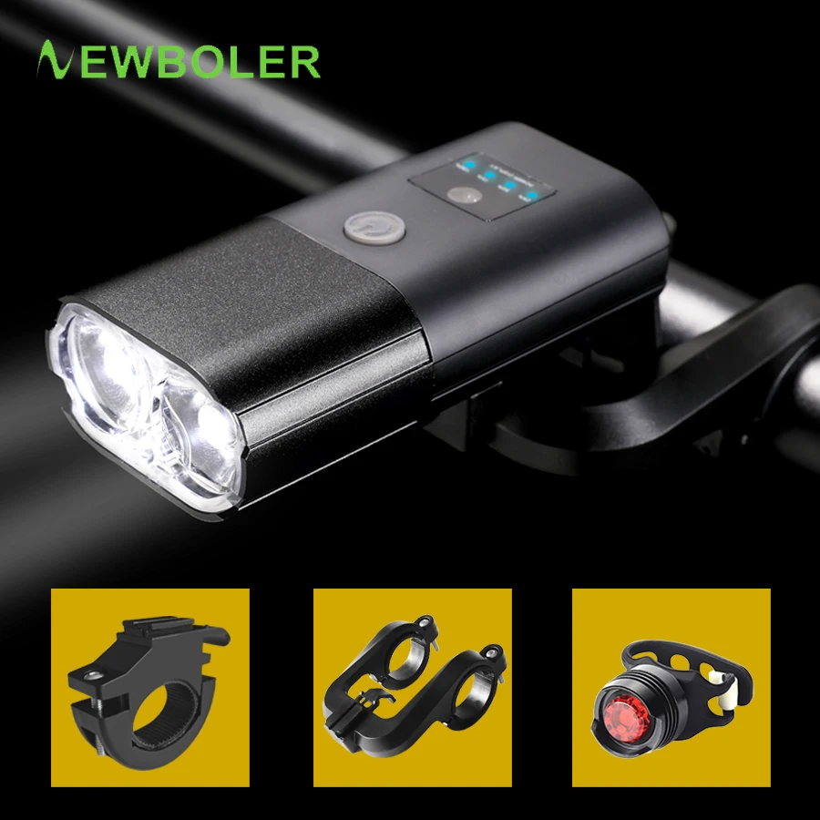NEWBOLER Rechargeable Smart Bike Light Set Front and Back Lights Bicycle Accessories Cycling Headlight For Mountain Road Bike
NEWBOLER Rechargeable Smart Bike Light Set Front and Back Lights Bicycle Accessories Cycling Headlight For Mountain Road Bike