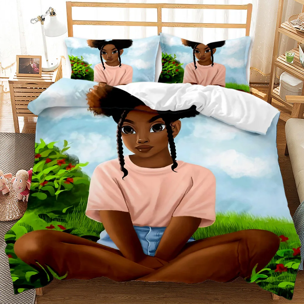 Quiet African girl style Printed Bedding Set Duvet Cover +Pillowcase Bedclothes Double King Size
Quiet African girl style Printed Bedding Set Duvet Cover +Pillowcase Bedclothes Double King Size
