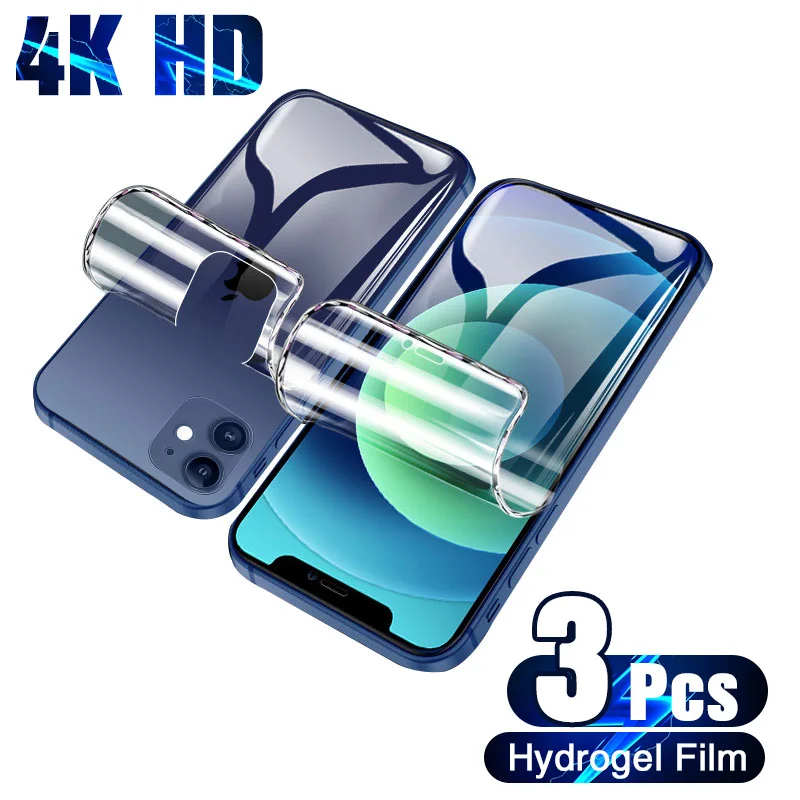 3PCS Full Cover Hydrogel Film Screen Protector For iPhone 13 12 11 Pro Max XS X XR Screen Protector On iPhone 7 8 6 Plus SE 2020
3PCS Full Cover Hydrogel Film Screen Protector For iPhone 13 12 11 Pro Max XS X XR Screen Protector On iPhone 7 8 6 Plus SE 2020