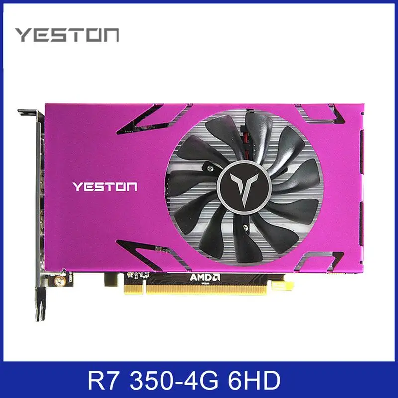 Yeston Графика карты R7 350 4G 6HDMI Compatible 6 Экран Разделение объемом памяти 4 Гб/GDDR5/128Bit 4500