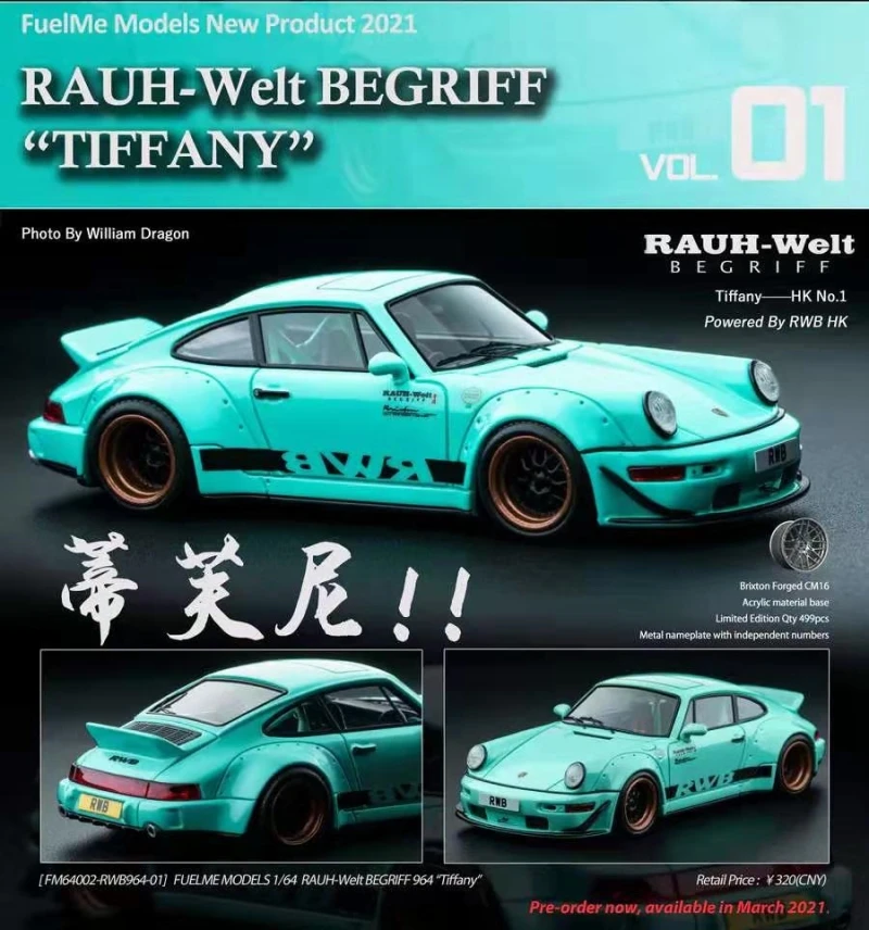 1/64 Fuelme PORSCHES RWB964 911 Tiffany limited 499 шт. коллекция литых под давлением резиновых моделей автомобилей, игрушки
1/64 Fuelme PORSCHES RWB964 911 Tiffany limited 499 шт. коллекция литых под давлением резиновых моделей автомобилей, игрушки