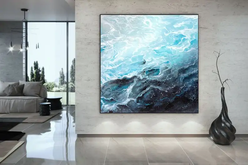 Extra Large Horizon Seascape Wave Painting Modern Acrylic Painting on Canvas Original Wall Art Painting Modern Large Paintings
Extra Large Horizon Seascape Wave Painting Modern Acrylic Painting on Canvas Original Wall Art Painting Modern Large Paintings