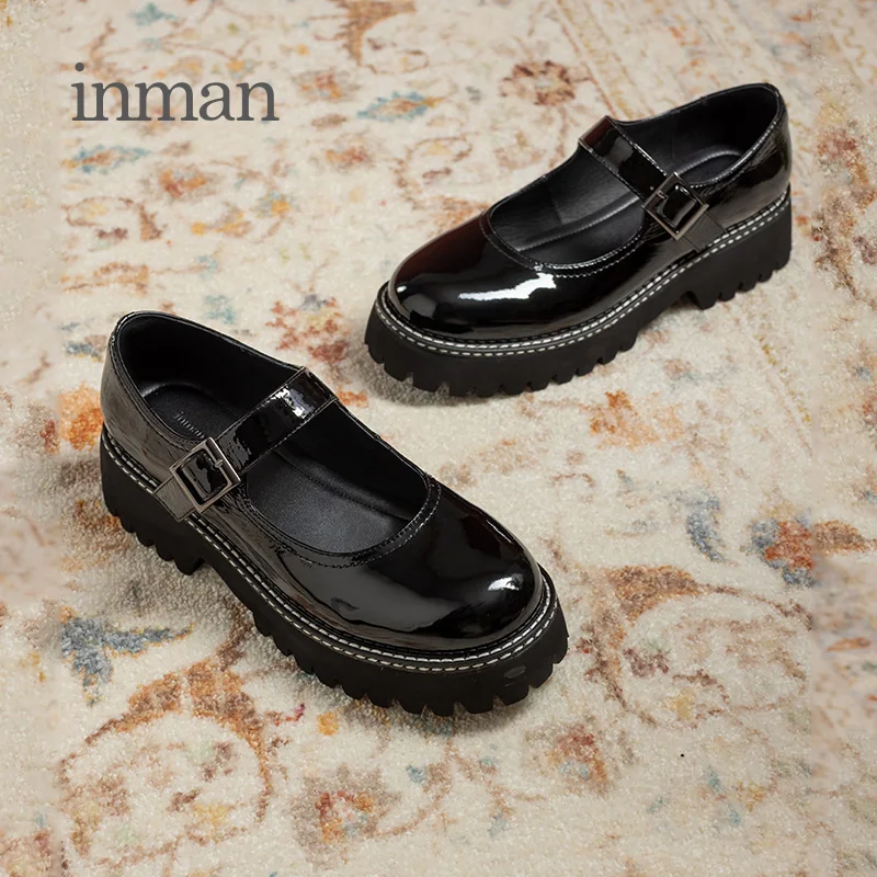 INMAN Lolita Shoes Women Cow Leather Mary Janes Round Toe Stiching Sewing Buckle Straps Ladies Thick Nude shoes Rubber Flats
INMAN Lolita Shoes Women Cow Leather Mary Janes Round Toe Stiching Sewing Buckle Straps Ladies Thick Nude shoes Rubber Flats