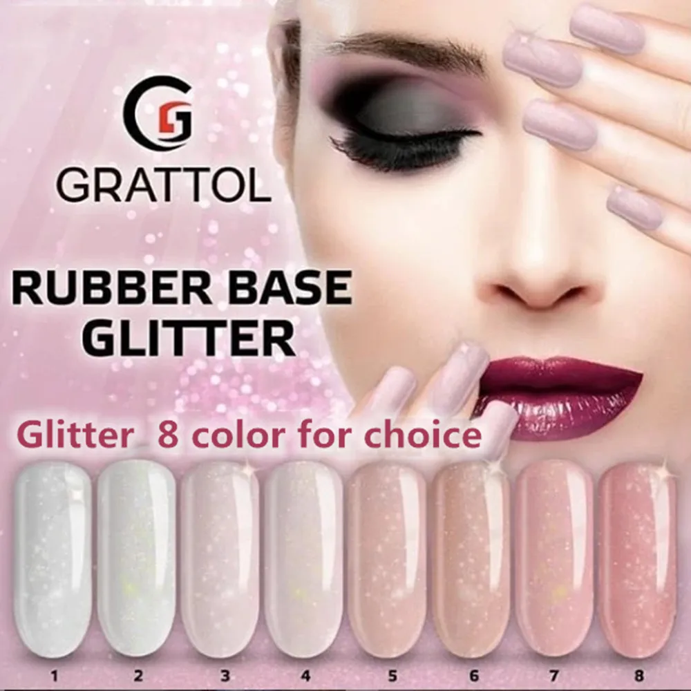GRATTOL Professional Glitter Rubber Base Gel Varnish Nude Nail Base Coat Manicure Tempered Top Semi-Permanent Gellak Primer
GRATTOL Professional Glitter Rubber Base Gel Varnish Nude Nail Base Coat Manicure Tempered Top Semi-Permanent Gellak Primer