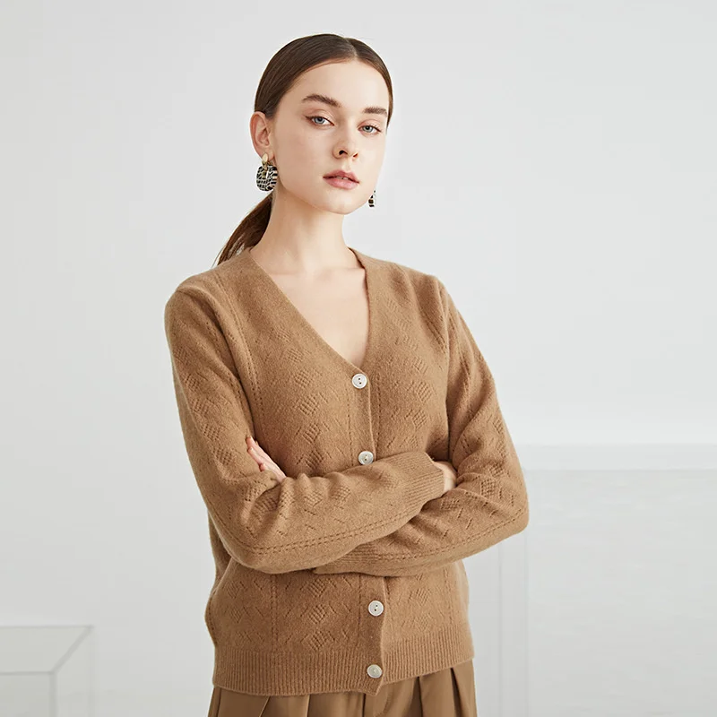 Early Autumn cardigan classic V-neck 100% wool knitted cardigan solid with soft single breasted autumn coat for women 1003
Early Autumn cardigan classic V-neck 100% wool knitted cardigan solid with soft single breasted autumn coat for women 1003