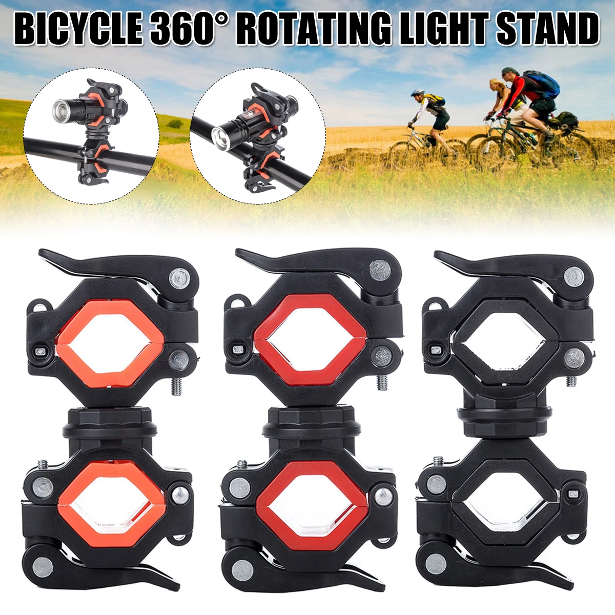 Bicycle Torch Holder Universal Bicycle Lamp Holder 360 Degree Rotation Bicycle Handlebar Torch Clip Mounting Holder EDF8
Bicycle Torch Holder Universal Bicycle Lamp Holder 360 Degree Rotation Bicycle Handlebar Torch Clip Mounting Holder EDF8