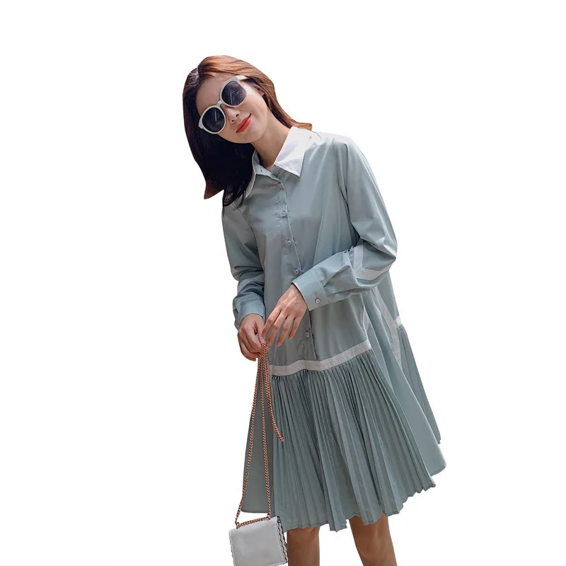 Khaki Green Maternity dress 2020 Spring Autumn long sleeve Cotton pleated pregnant women Clothings
Khaki Green Maternity dress 2020 Spring Autumn long sleeve Cotton pleated pregnant women Clothings