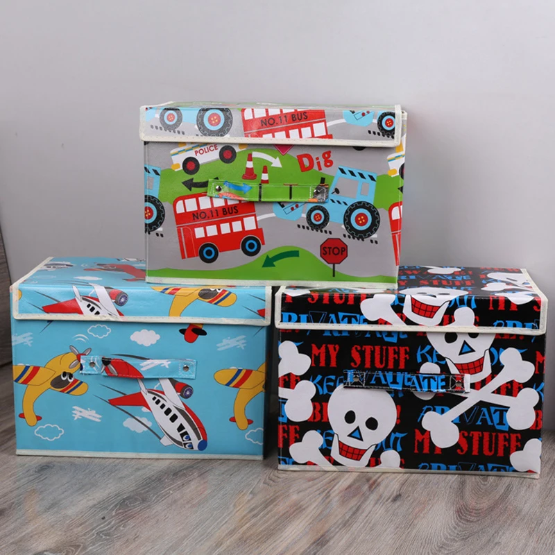 

Складная коробка для хранения из нетканого материала, складные корзины, органайзер для игрушек с крышками и ручками, корзина для хранения б...