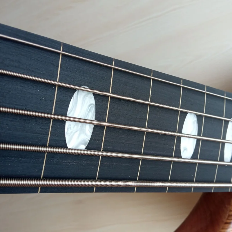 Электрическая бас гитара без выреза 5 струн топ из дерева Hickory активная с грифом