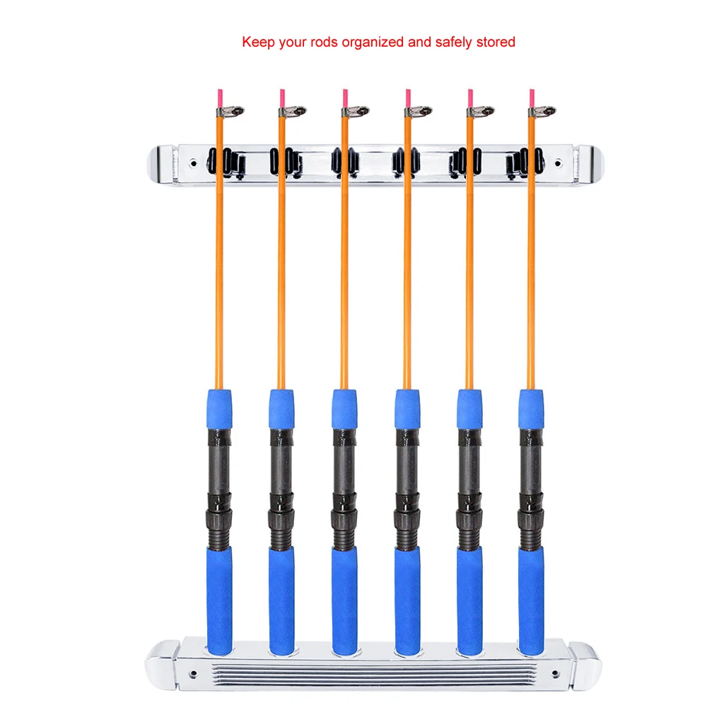 Vertical 6 Rods Rack Fishing Pole Holder Rod Holders Display Racks Fixing Rack Wall Mounted Rod Collection Rack Storage Combos 
Vertical 6 Rods Rack Fishing Pole Holder Rod Holders Display Racks Fixing Rack Wall Mounted Rod Collection Rack Storage Combos