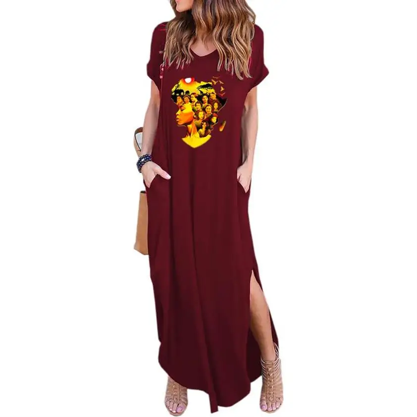 Maxi Africa Map Melanin Goddess Dress Women Summer Beach Boho Sexy Party Elegant Bodycon Vintage Long Dresses Sundress Plus Size 
Maxi Africa Map Melanin Goddess Dress Women Summer Beach Boho Sexy Party Elegant Bodycon Vintage Long Dresses Sundress Plus Size