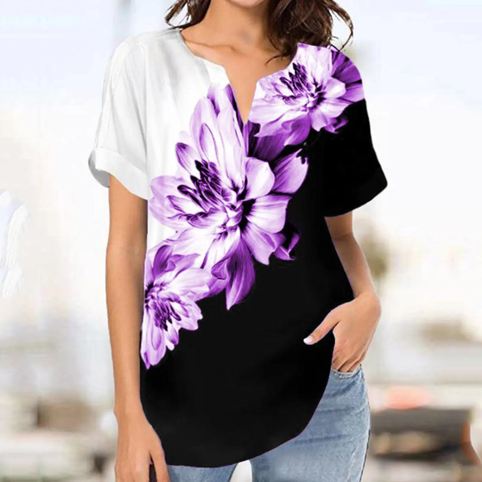 Women's T-Shirt Maternity Clothing Summer V-Neck Floral Printed Blouse Short Sleeve Loose Tops Clothes For Pregnant Women
Women's T-Shirt Maternity Clothing Summer V-Neck Floral Printed Blouse Short Sleeve Loose Tops Clothes For Pregnant Women