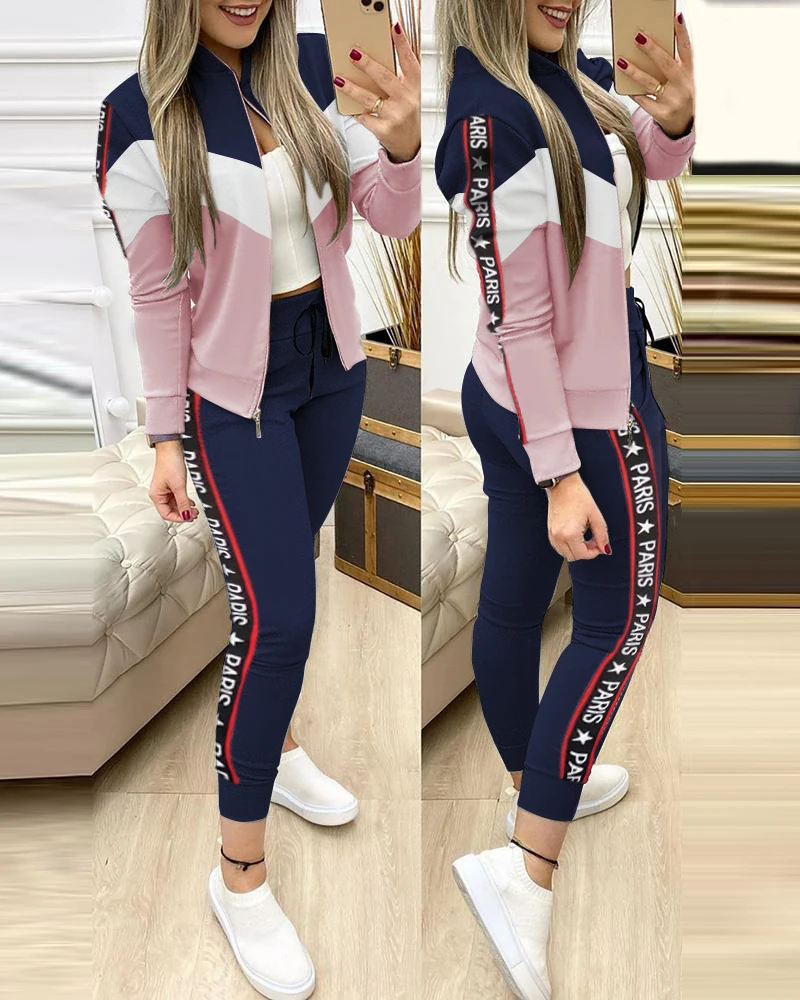 Fashion Tracksuit 2 Piece Set Autumn Winter Zipper Jacket + Long Pants Sports Suit Female Sweatshirt Sportswear Suit For Woman
Fashion Tracksuit 2 Piece Set Autumn Winter Zipper Jacket + Long Pants Sports Suit Female Sweatshirt Sportswear Suit For Woman