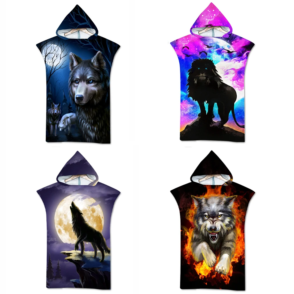 Customizable Adult Children Hooded Microfiber Quick Dry Beach Towel Wolf Pattern Outdoor Changing Robe Poncho Swim Surf Cloak
Customizable Adult Children Hooded Microfiber Quick Dry Beach Towel Wolf Pattern Outdoor Changing Robe Poncho Swim Surf Cloak