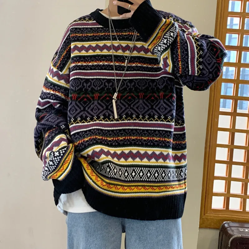 Winter Sweater Men's Warm Fashion Retro Casual O-neck Knit Pullover Men Streetwear Knitting Sweaters Male Sweter Clothes M-2XL
Winter Sweater Men's Warm Fashion Retro Casual O-neck Knit Pullover Men Streetwear Knitting Sweaters Male Sweter Clothes M-2XL