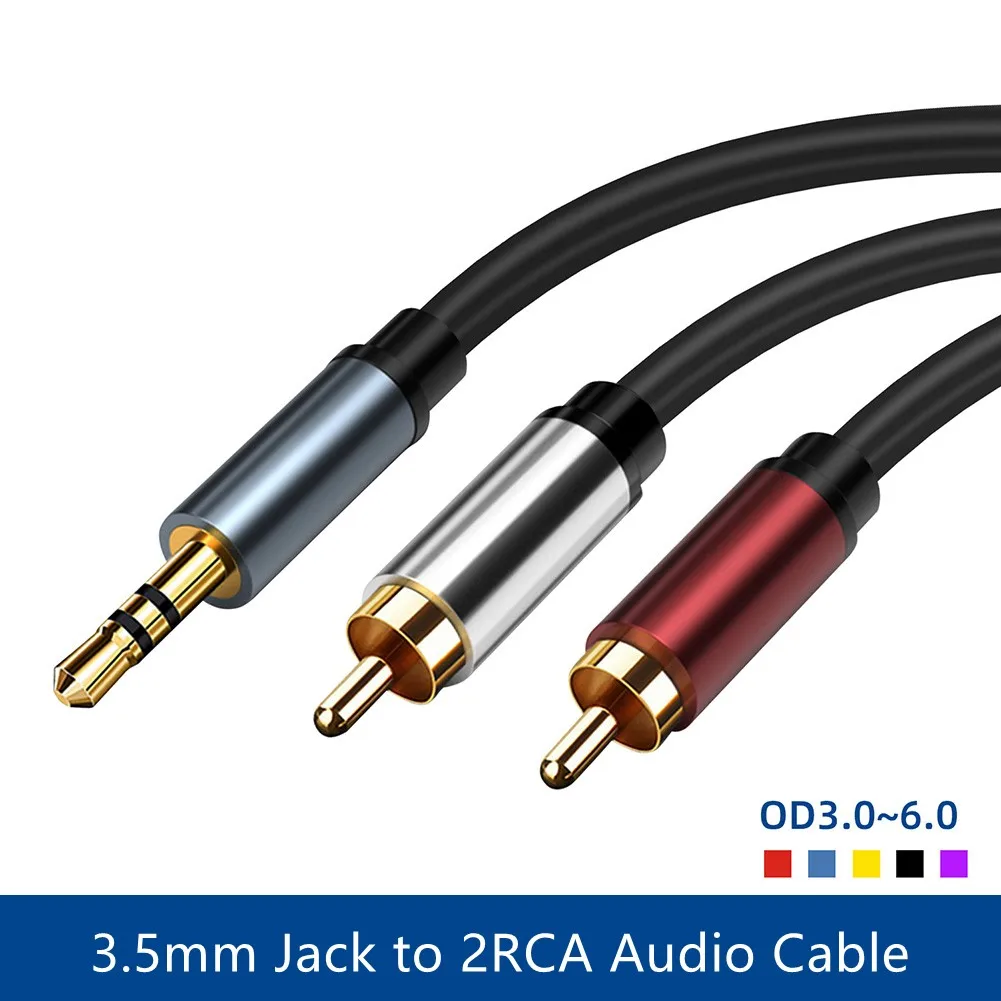 Premium Shielded OFC Cable 3.5mm Jack To Twin RCA Male 2 Phono Plug Audio Lead 1/1.5/2/3/5/8/10m For Phone Edifer Home Theater
Premium Shielded OFC Cable 3.5mm Jack To Twin RCA Male 2 Phono Plug Audio Lead 1/1.5/2/3/5/8/10m For Phone Edifer Home Theater