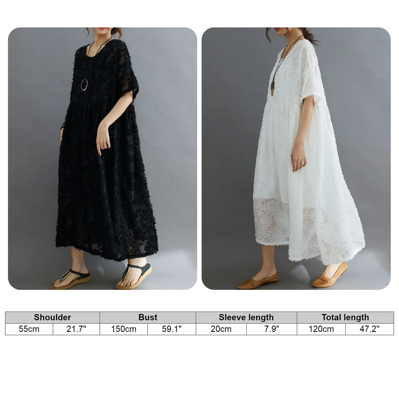 Summer Oversize Dress Women Short Sleeves Floral Lace Elegant Ladies Dress Vestido Loose O-Neck Casual Sundress Black/White 2021
Summer Oversize Dress Women Short Sleeves Floral Lace Elegant Ladies Dress Vestido Loose O-Neck Casual Sundress Black/White 2021