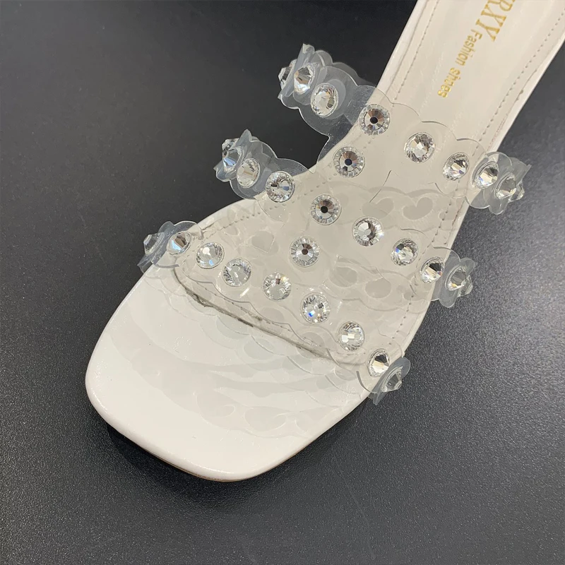 New Transparent PVC String Bead Shoes Woman Fashion Open Toe Slippers Crystal Perspex Heels Slides Beach Sandale Femme
New Transparent PVC String Bead Shoes Woman Fashion Open Toe Slippers Crystal Perspex Heels Slides Beach Sandale Femme
