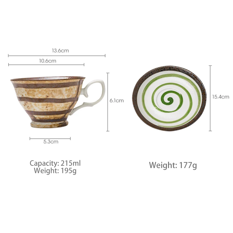 Retro Japanese-Style Thread Pattern Milk Coffee Mug Coarse Pottery Water Cup Luxury Ceramic Afternoon Tea Cup with Saucer Spoon
Retro Japanese-Style Thread Pattern Milk Coffee Mug Coarse Pottery Water Cup Luxury Ceramic Afternoon Tea Cup with Saucer Spoon