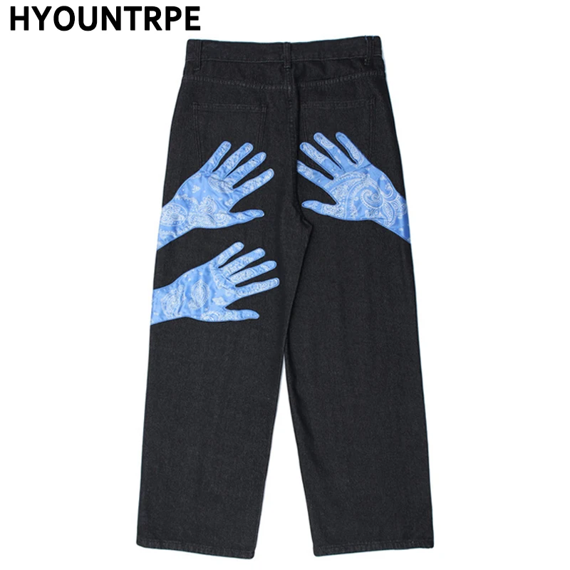 Mens Patchwork Harajuku Denim Pants High Street Straight Zipper Jeans Trouser Hip Hop Streetwear Casual Loose Joggers Jean Pants
Mens Patchwork Harajuku Denim Pants High Street Straight Zipper Jeans Trouser Hip Hop Streetwear Casual Loose Joggers Jean Pants