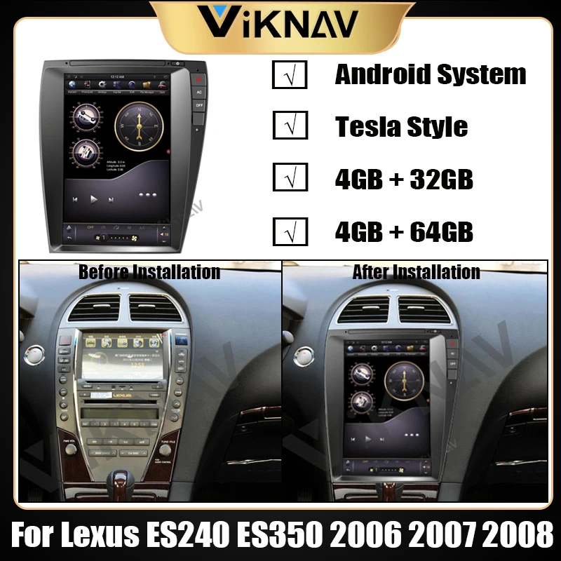 12.1inch Vertical Screen car Multimedia player for-Lexus ES240 ES350 2006-2012 Car radio DVD GPS Navigation
12.1inch Vertical Screen car Multimedia player for-Lexus ES240 ES350 2006-2012 Car radio DVD GPS Navigation