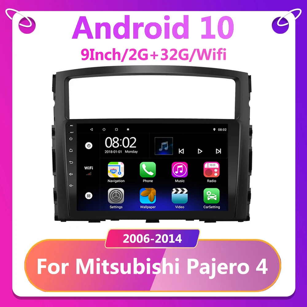Автомобильный мультимедийный плеер для Mitsubishi Pajero 4 V80 V90 2006-2014 Android 10 GPS-навигация
