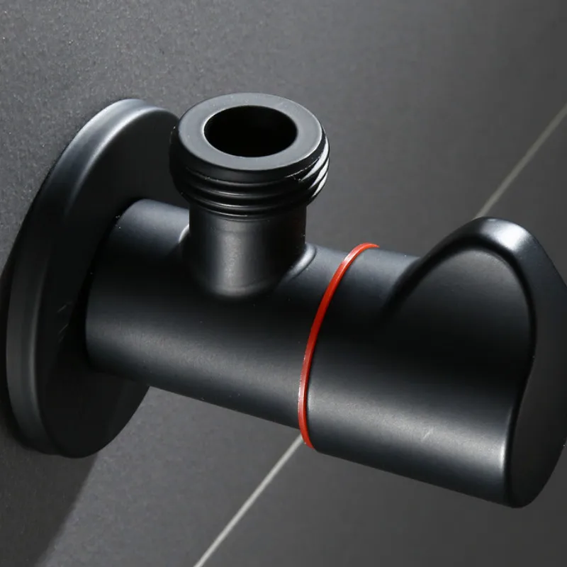 Bathroom Angle Filling Valve Faucets Black Stainless Steel Kitchen Cold Hot Mixer Tap Accessories Standard G1/2 Threaded WJ817
Bathroom Angle Filling Valve Faucets Black Stainless Steel Kitchen Cold Hot Mixer Tap Accessories Standard G1/2 Threaded WJ817