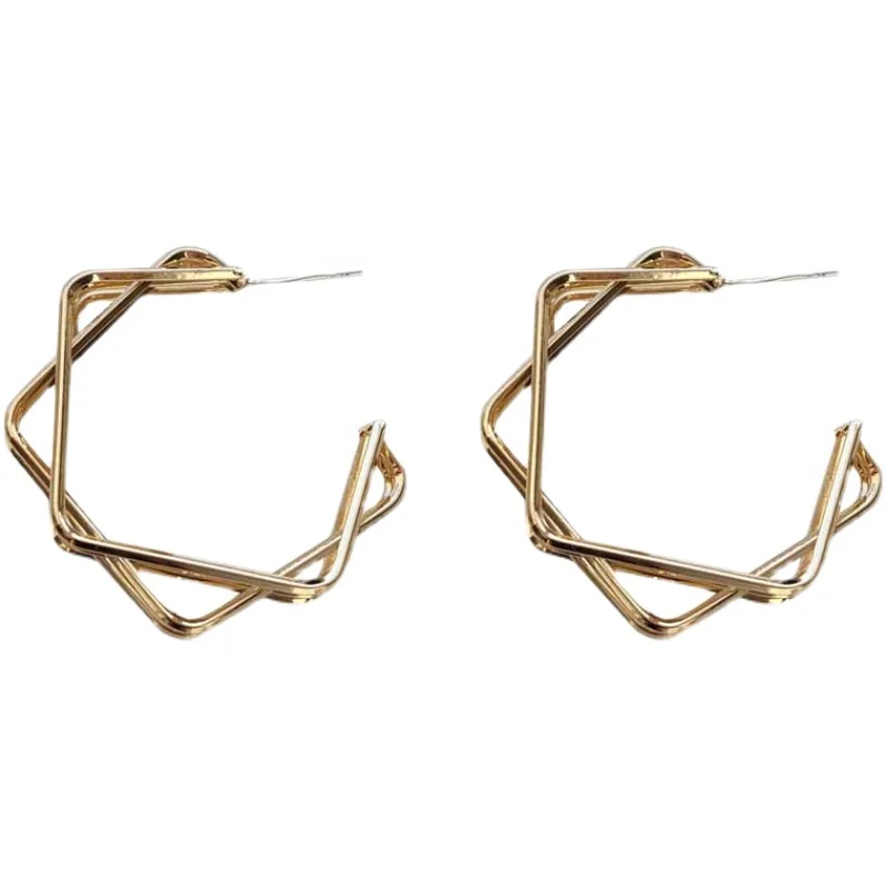 S925 needle Fashion Jewelry Metal Earrings Hot Selling Golden Plating Geometric Hollow Metallic Drop Earrings For Women Gifts 
S925 needle Fashion Jewelry Metal Earrings Hot Selling Golden Plating Geometric Hollow Metallic Drop Earrings For Women Gifts