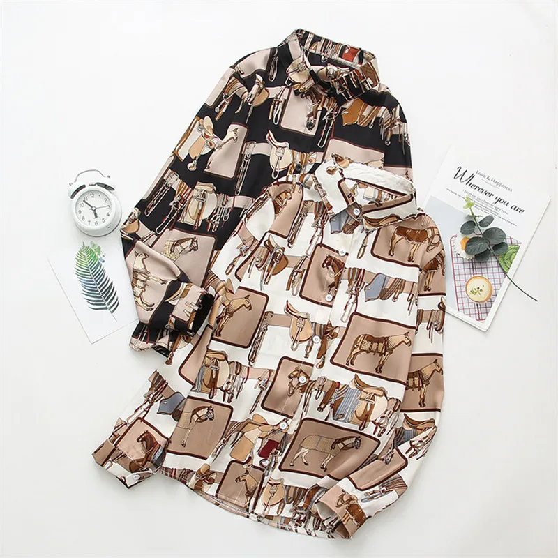Vintage Women Chiffon Blouses Spring Autumn Casual Shirts Long Sleeve V-Neck Cartoon Pattern Tops Female Clothing
Vintage Women Chiffon Blouses Spring Autumn Casual Shirts Long Sleeve V-Neck Cartoon Pattern Tops Female Clothing