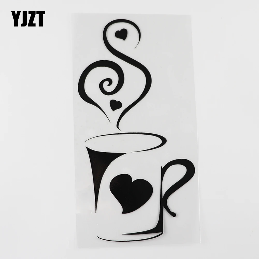 YJZT 10.3CM×20.2CM Art Cup of Coffee Love Heart Decal Vinyl Car Sticker Black/Silver 8A-1191
YJZT 10.3CM×20.2CM Art Cup of Coffee Love Heart Decal Vinyl Car Sticker Black/Silver 8A-1191
