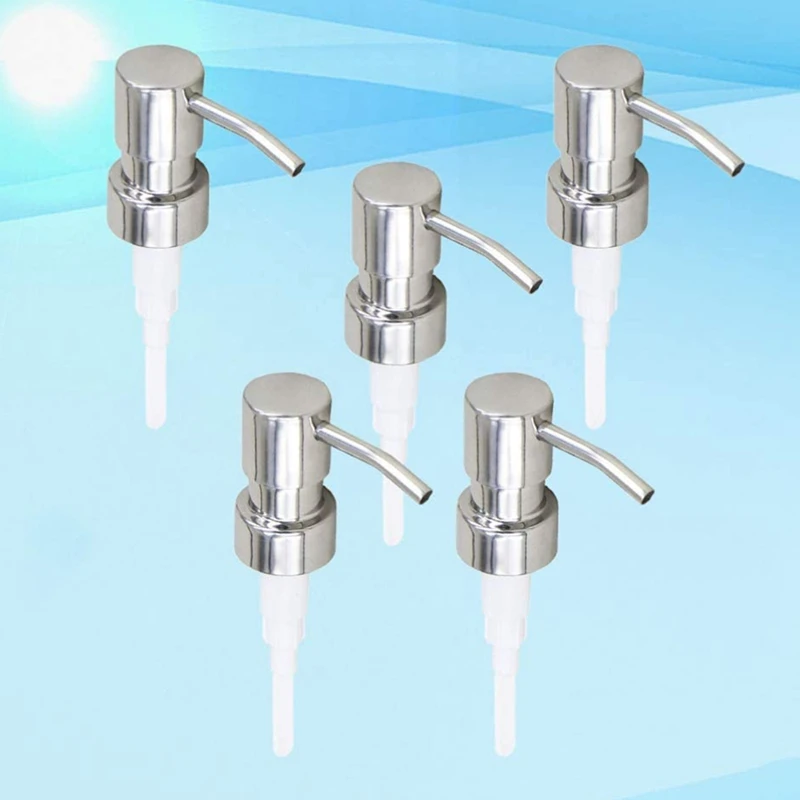 5Pcs Stainless Steel Soap Pump Replacement 28 Teeth Metal Bottle Nozzles Lotion Dispenser Head
5Pcs Stainless Steel Soap Pump Replacement 28 Teeth Metal Bottle Nozzles Lotion Dispenser Head