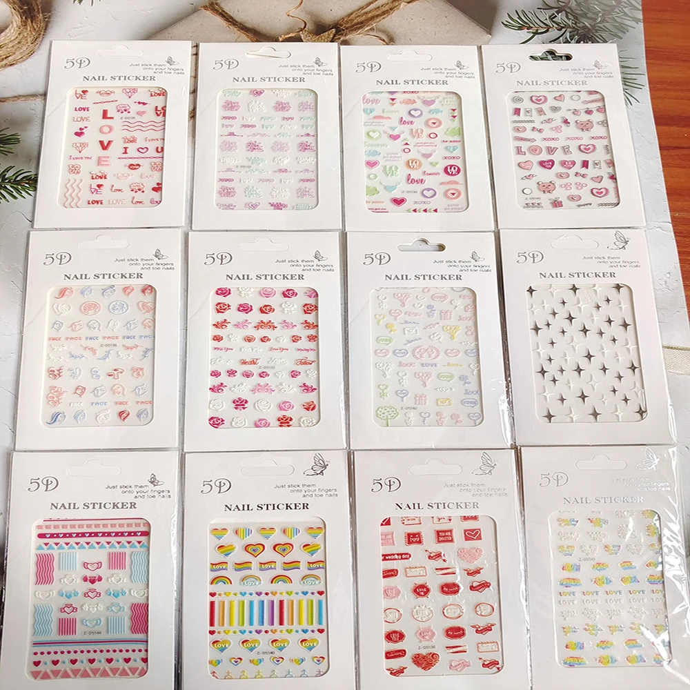1PCS 5D Valentine's Day Series Nail Sticker Pink Love Rainbow Nail Slider Rose Flower Abstract Face Nail Art Decoration Decal
1PCS 5D Valentine's Day Series Nail Sticker Pink Love Rainbow Nail Slider Rose Flower Abstract Face Nail Art Decoration Decal