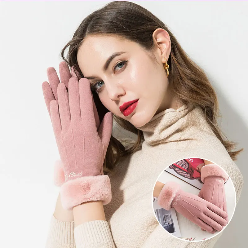 2020 Winter Autumn Gloves Women Fashion Soft Faux Fur Warm Cotton Gloves Full Finger Touch Screen Gloves Thicken Cycling Mittens
2020 Winter Autumn Gloves Women Fashion Soft Faux Fur Warm Cotton Gloves Full Finger Touch Screen Gloves Thicken Cycling Mittens
