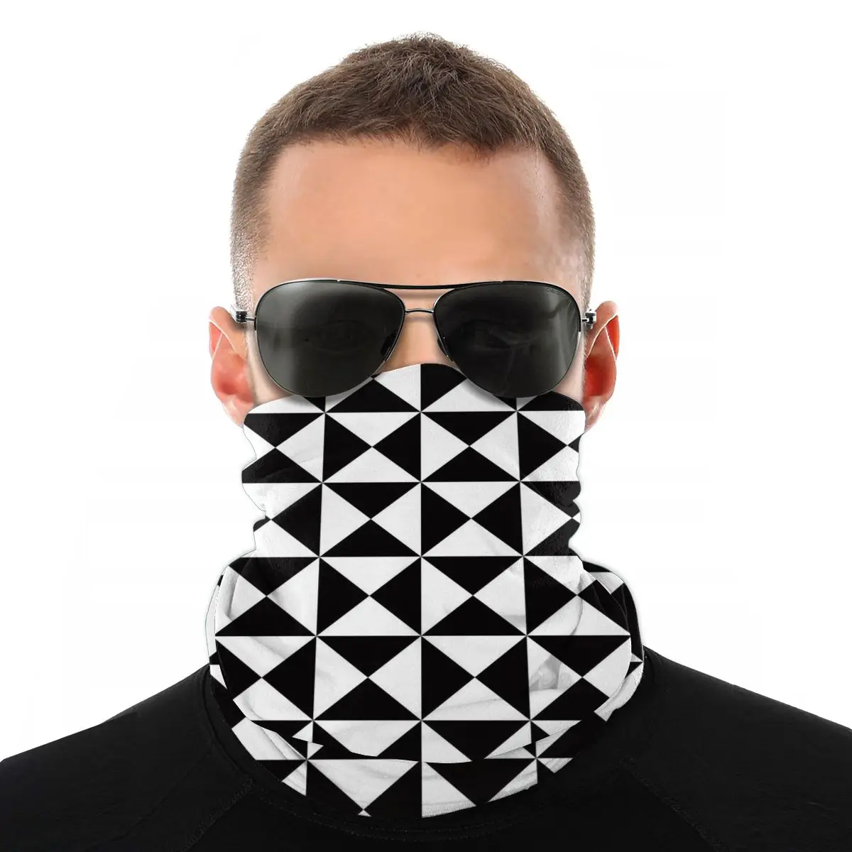 Black White Triangles Scarves Half Face Mask Unisex HalloweenTube Scarf Seamless Bandana Multi-functional Headband Biking Hiking
Black White Triangles Scarves Half Face Mask Unisex HalloweenTube Scarf Seamless Bandana Multi-functional Headband Biking Hiking