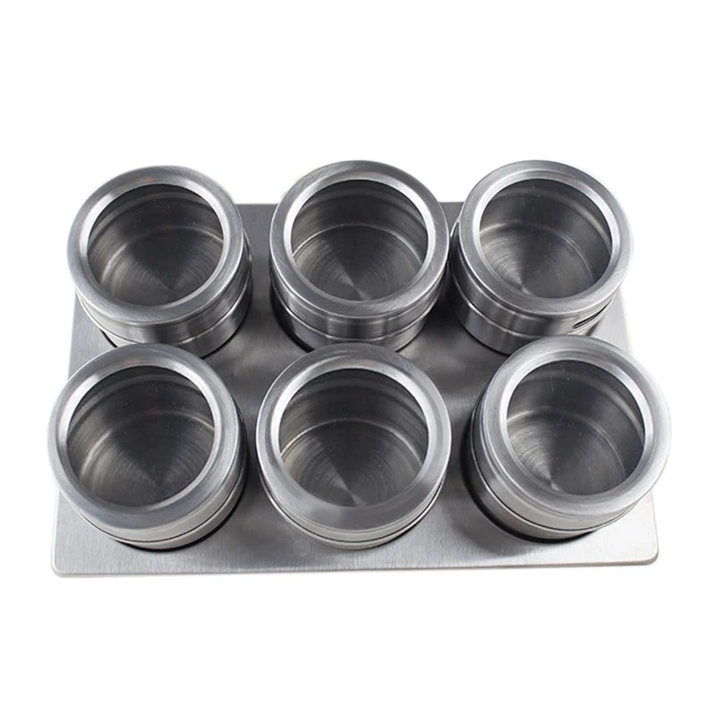 Magnetic Spice Jar with Spice Holder Stainless Steel Spice Jar Spice Storage Tank Canned Pepper Sauce Jar Shake Flask 6 Pack
Magnetic Spice Jar with Spice Holder Stainless Steel Spice Jar Spice Storage Tank Canned Pepper Sauce Jar Shake Flask 6 Pack