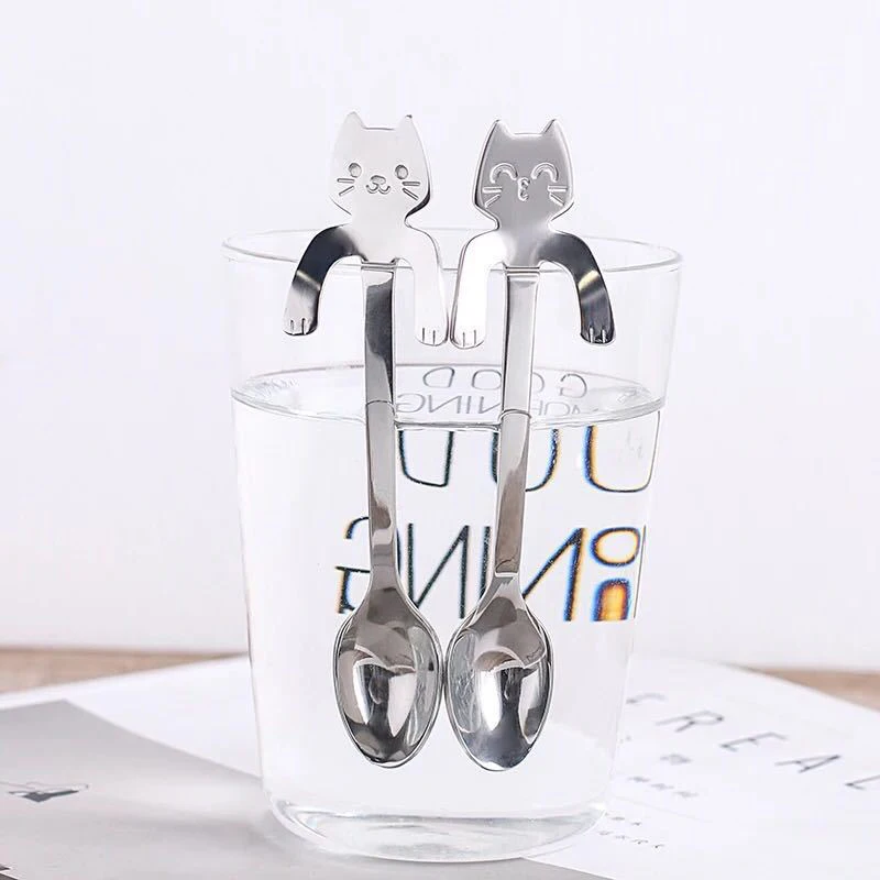 Creative Stainless Steel Spoon Cute Cat Shape Spoon Fork Coffee Spoon Christmas Gifts Kitchen Accessories Tableware Decoration
Creative Stainless Steel Spoon Cute Cat Shape Spoon Fork Coffee Spoon Christmas Gifts Kitchen Accessories Tableware Decoration