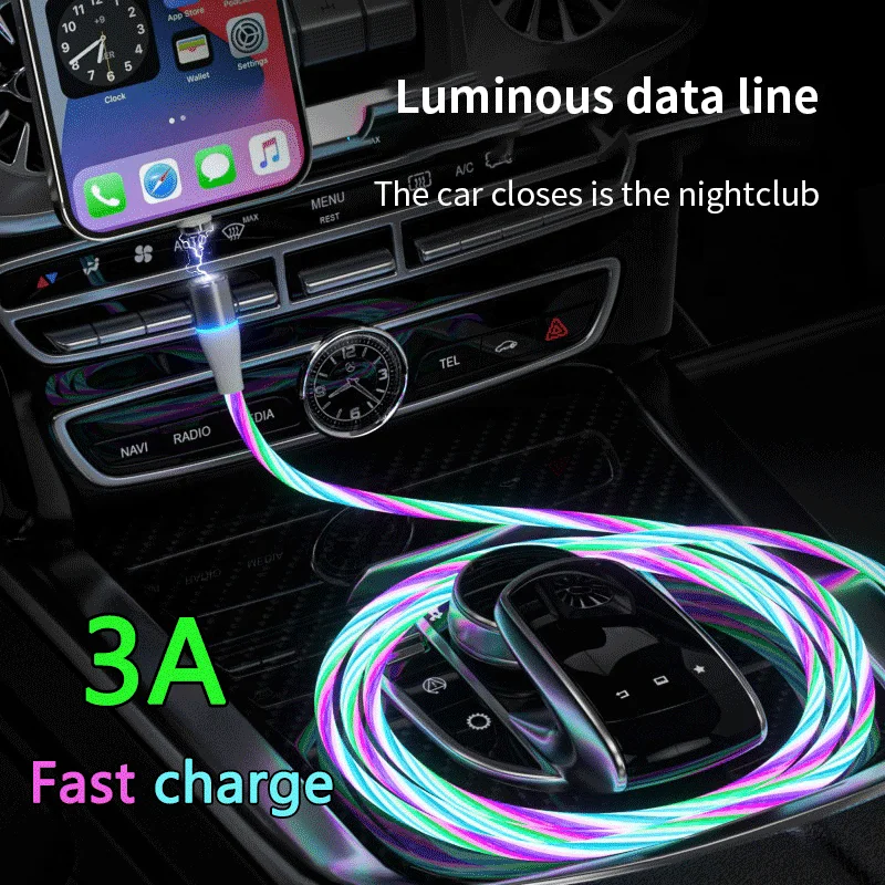 3In1 Magnetic Current Luminous Lighting Charging Mobile Phone Cable Usb C Cable for Micro USB Type C for Iphone 3A Fast Charger
3In1 Magnetic Current Luminous Lighting Charging Mobile Phone Cable Usb C Cable for Micro USB Type C for Iphone 3A Fast Charger