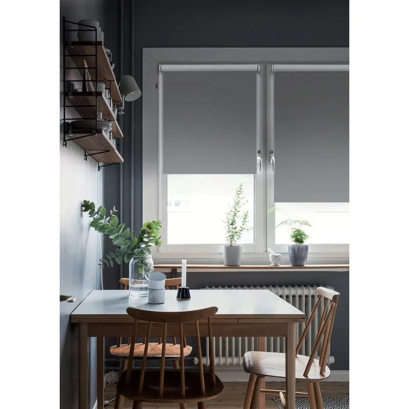 Рулонная штора Эскар Blackout LUX Графит| доставка из РФ |73х170|83х170|90х170|98х170|115х170 см