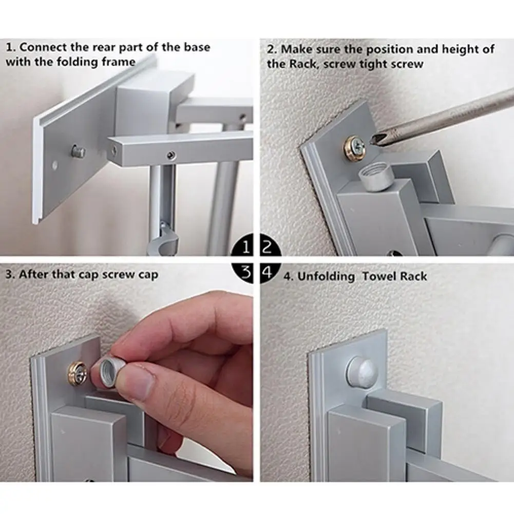 2 Layers Foldable Alumimum 5 Hooks Towel Bar Rack Holder Hanger for Bathroom
2 Layers Foldable Alumimum 5 Hooks Towel Bar Rack Holder Hanger for Bathroom