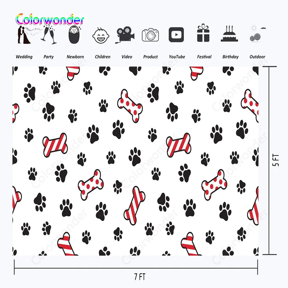 Photography Background Dog Paw Backdrop Boys Birthday Party Banner Kids Backdrop Photo Studio Props
Photography Background Dog Paw Backdrop Boys Birthday Party Banner Kids Backdrop Photo Studio Props