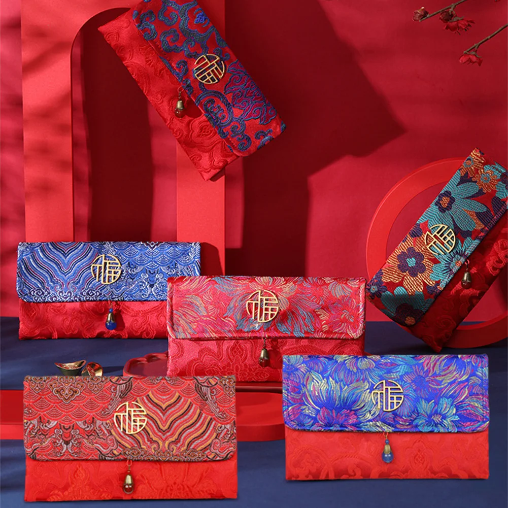 Silk Red Envelopes Chinese 2021 New Year Hongbao Lucky Pockets with Embroidery Tassel for New Year Spring Festival Birthday
Silk Red Envelopes Chinese 2021 New Year Hongbao Lucky Pockets with Embroidery Tassel for New Year Spring Festival Birthday