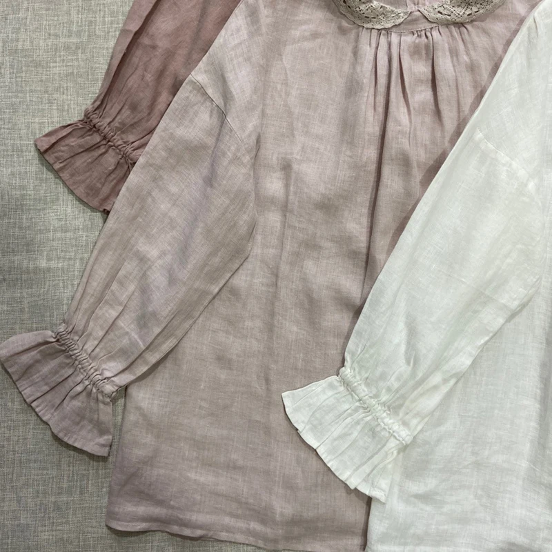 Johnature New Linen Women Turn-down Collar Loose Shirts 2021 Vintage Solid Color Ruffles Sleeve Female Blouses
Johnature New Linen Women Turn-down Collar Loose Shirts 2021 Vintage Solid Color Ruffles Sleeve Female Blouses