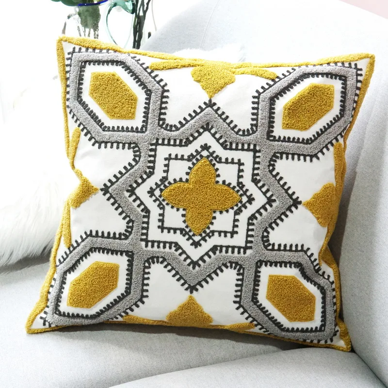 Yellow Grey Geometric Embroidery Cushion Cover Abstract Pillow Cover 45x45cm Living Room Sofa Home Decoration Pillowcse
Yellow Grey Geometric Embroidery Cushion Cover Abstract Pillow Cover 45x45cm Living Room Sofa Home Decoration Pillowcse