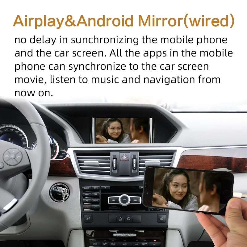 Sinairyu WIFI Wireless Apple Carplay Android Auto Mirror A B C E G GL ML Class For Mercedes NTG4.5 4.7 Car Play Airplay iOS 13 | Автомобили