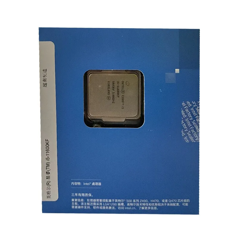 Original Intel Core i5-11600KF Processor 12M Cache up to 4.90GHz 6-Cores 12-Threads TDP-125W LGA1200 i5 11600KF Desktop CPU
Original Intel Core i5-11600KF Processor 12M Cache up to 4.90GHz 6-Cores 12-Threads TDP-125W LGA1200 i5 11600KF Desktop CPU