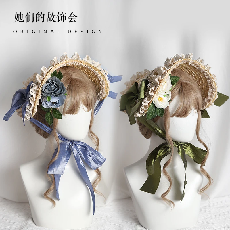 Straw Hat Flat Hat Lolita Original Hand-Made Pastoral Style Gorgeous Elegant BNT Hat
Straw Hat Flat Hat Lolita Original Hand-Made Pastoral Style Gorgeous Elegant BNT Hat