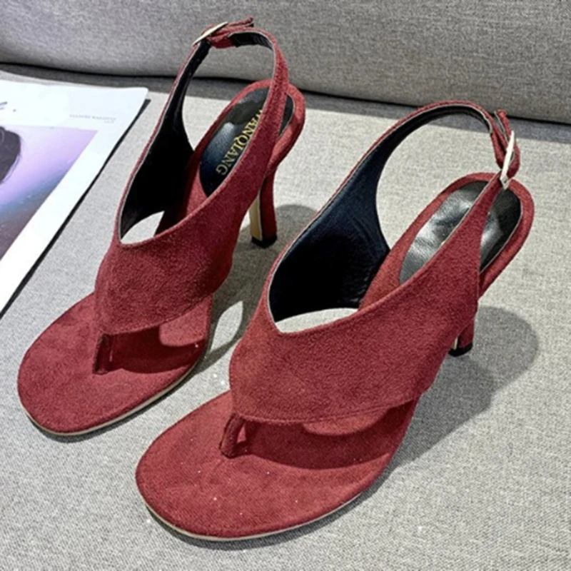 2020 New Ladys Summer Sandals Thin High Heels Solid Sexy Women Shoes Pumps Wine Red Casual Medium Sandals Shoes 
2020 New Ladys Summer Sandals Thin High Heels Solid Sexy Women Shoes Pumps Wine Red Casual Medium Sandals Shoes