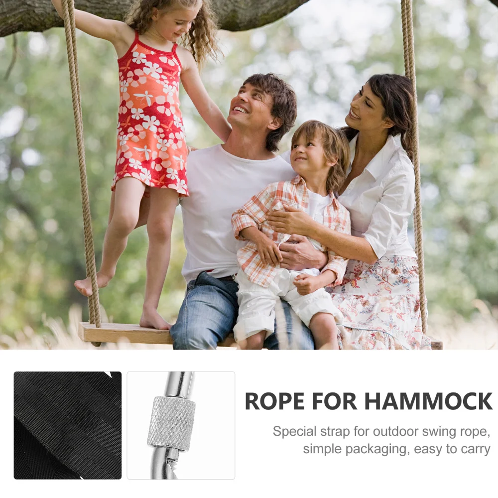 1 Set Hammock Swing Hanger Polyester Strap Ring Carabiner Swing Hanging Supply