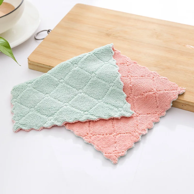 Kitchen Cleaning Rag, Solid Color Double-sided Strong Water-absorbing Non-oily Dish Towel Dry And Wet Scouring Pad
Kitchen Cleaning Rag, Solid Color Double-sided Strong Water-absorbing Non-oily Dish Towel Dry And Wet Scouring Pad