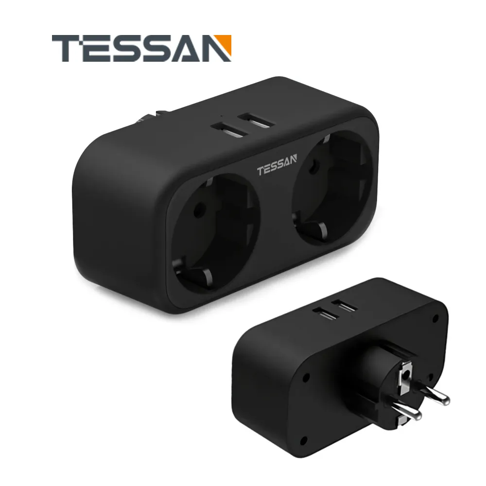 TESSAN EU Standard Plug Electrical Socket Europe Power Strip With 2 Outlets 2 USB Ports 3600W Wall Charger Adapter Home Travel
TESSAN EU Standard Plug Electrical Socket Europe Power Strip With 2 Outlets 2 USB Ports 3600W Wall Charger Adapter Home Travel